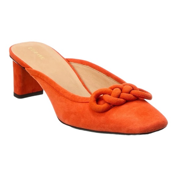 NIB Frame Demin La Isla Orange Suede Mule - EU 38 1/2 (US 8) - Picture 3 of 16